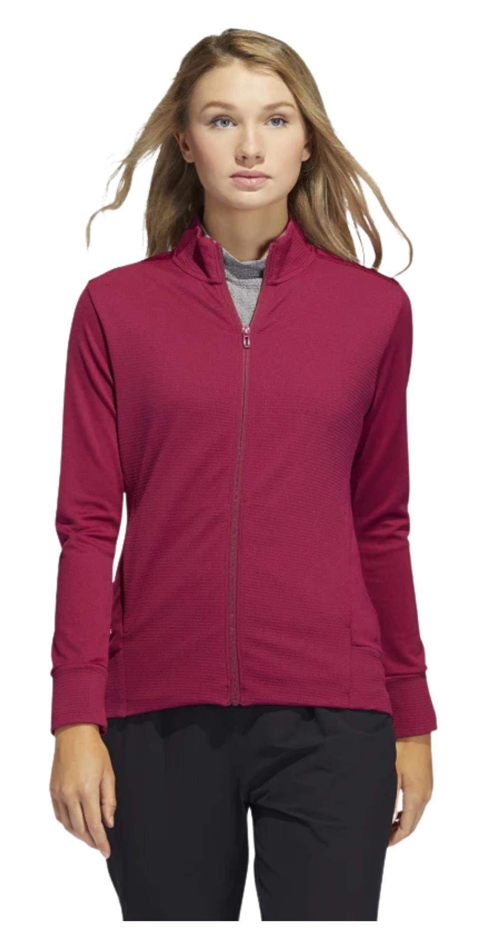 Adidas Textured Full-Zip damtröja, legacy burgundy