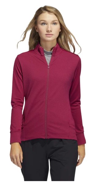 Adidas Textured Full-Zip damtröja, legacy burgundy