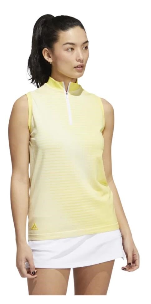 Adidas Primeknit damlinne polo, gul