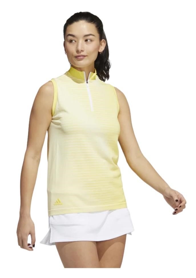 Adidas Primeknit damlinne polo, gul