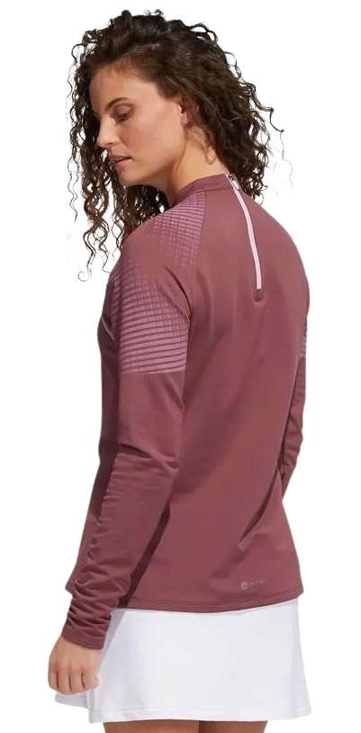 Adidas Cold Rdy Long Sleeve Mock dam sweatshirt, burgundy