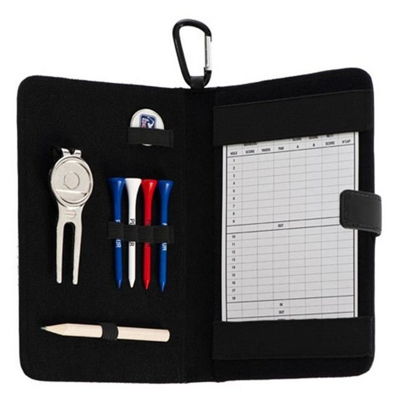 PGA Tour Real Leather Score Card and Accessory Wallet, svart