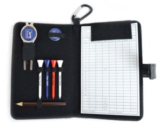 PGA Tour Real Leather Score Card and Accessory Wallet, svart