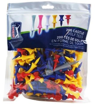 PGA Tour Castle Tees golfpinnar, 200-pack