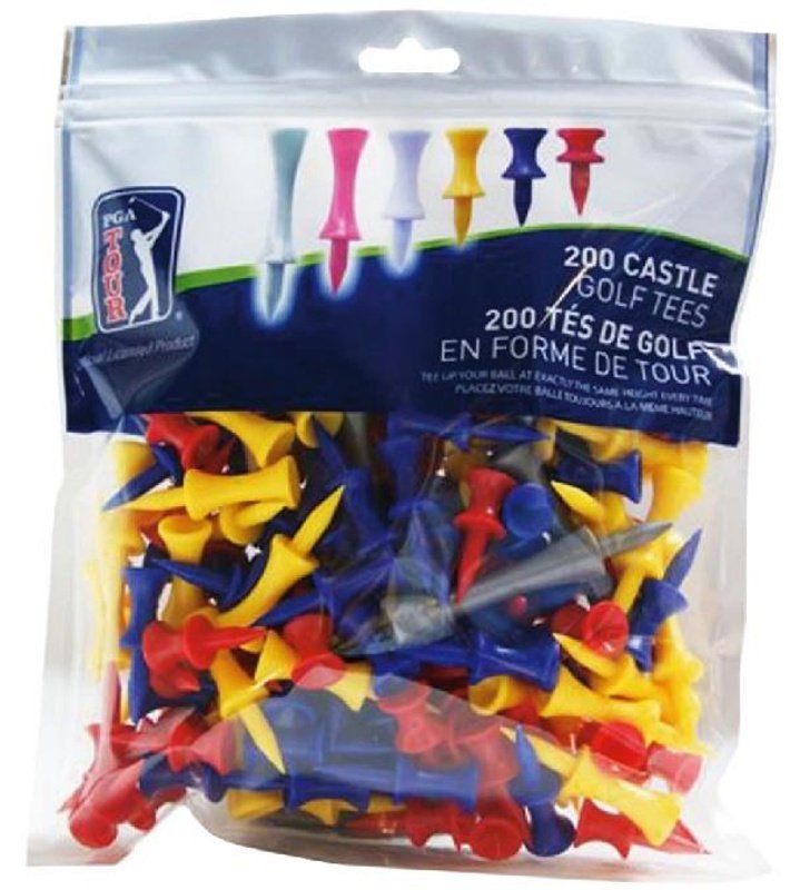 PGA Tour Castle Tees golfpinnar, 200-pack