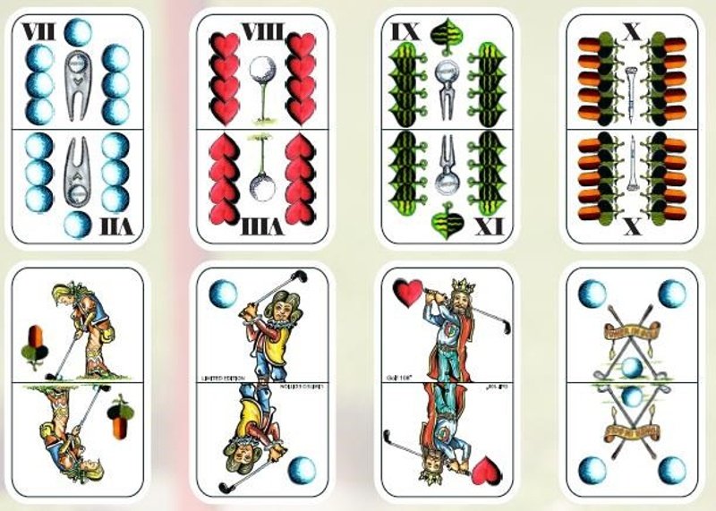 Ostatní Golfové hrací karty pro mariáš, limitovaná edice Klasik golfkort