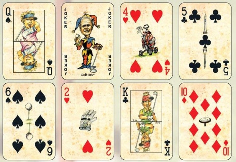 Golfové hrací karty pro canastu, limitovaná edice Retro