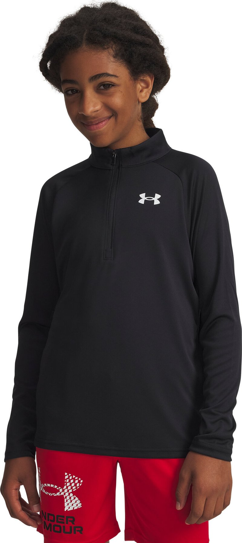 Under Armour Tech 2.0 1/2 Zip junior sporttröja, svart
