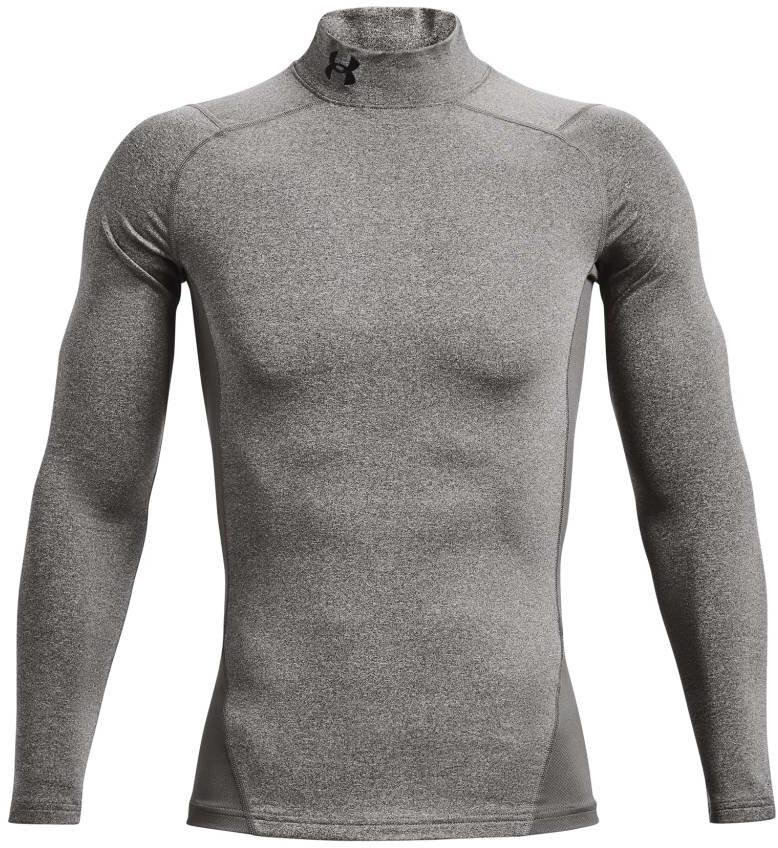 Under Armour ColdGear® Compression Mock herr topp, charcoal light heather/black