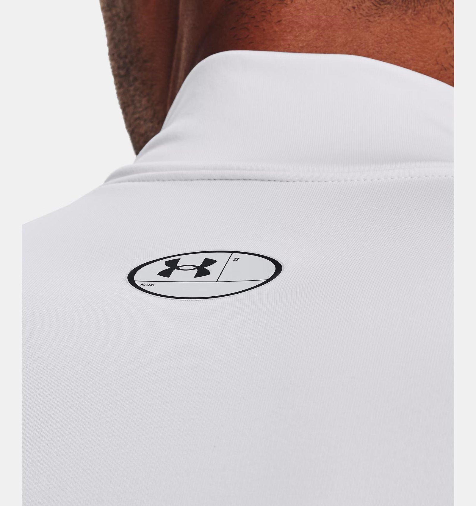 Under Armour ColdGear® Compression Mock herr termotröja, vit