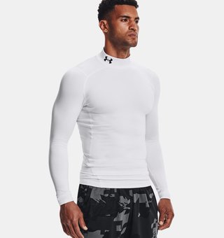 Under Armour ColdGear® Compression Mock herr termotröja, vit
