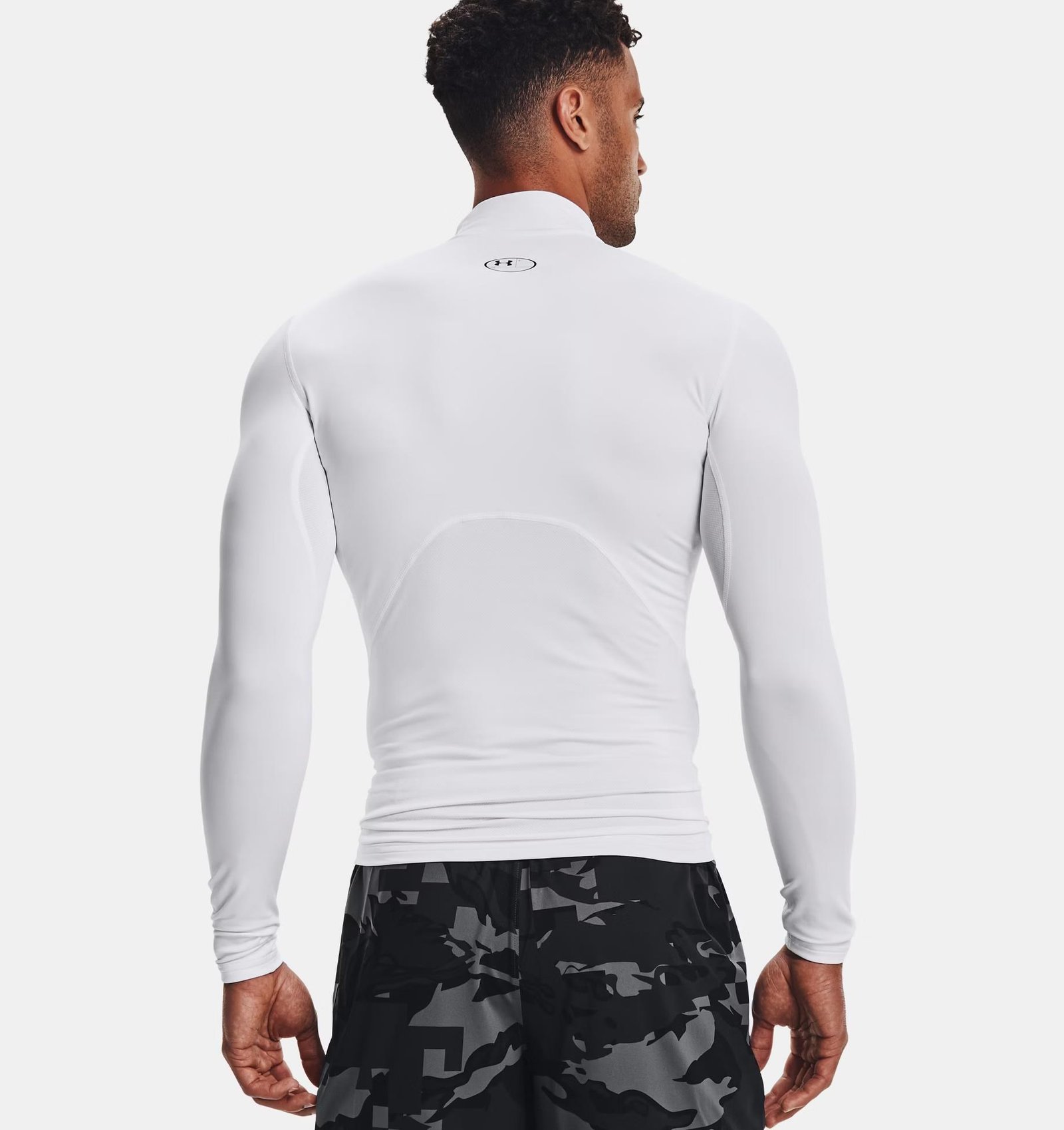 Under Armour ColdGear® Compression Mock herr termotröja, vit