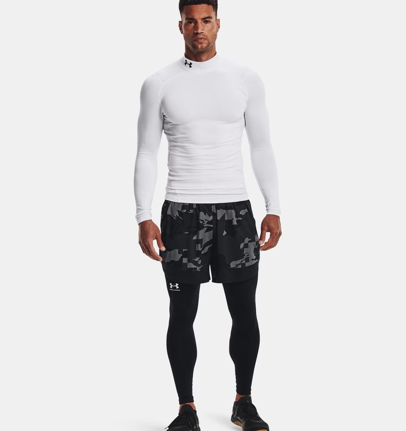 Under Armour ColdGear® Compression Mock herr termotröja, vit