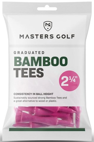 Masters Golf Masters Graduated Bamboo Tees 57mm (2 1/4"), 20-pack, Rosa