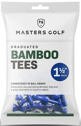 Masters Golf Masters Graduated Bamboo Tees 38mm (1 1/2"), 25-pack, blå