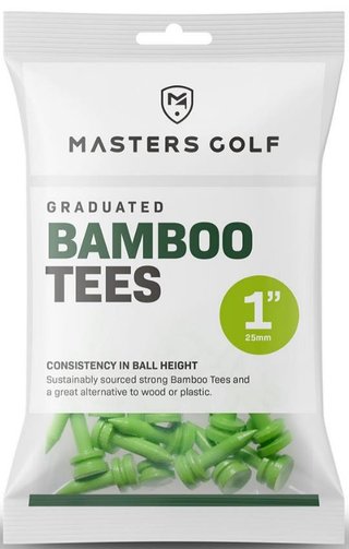 Masters Golf Masters Graduated Bamboo Tees 25mm (1"), 25st, lime