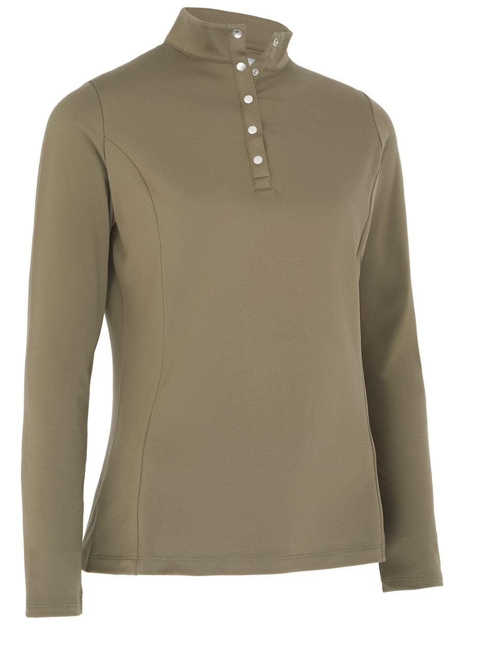 Callaway Thermal Longsleeve Fleece Back Jersey dam polo, industrial green