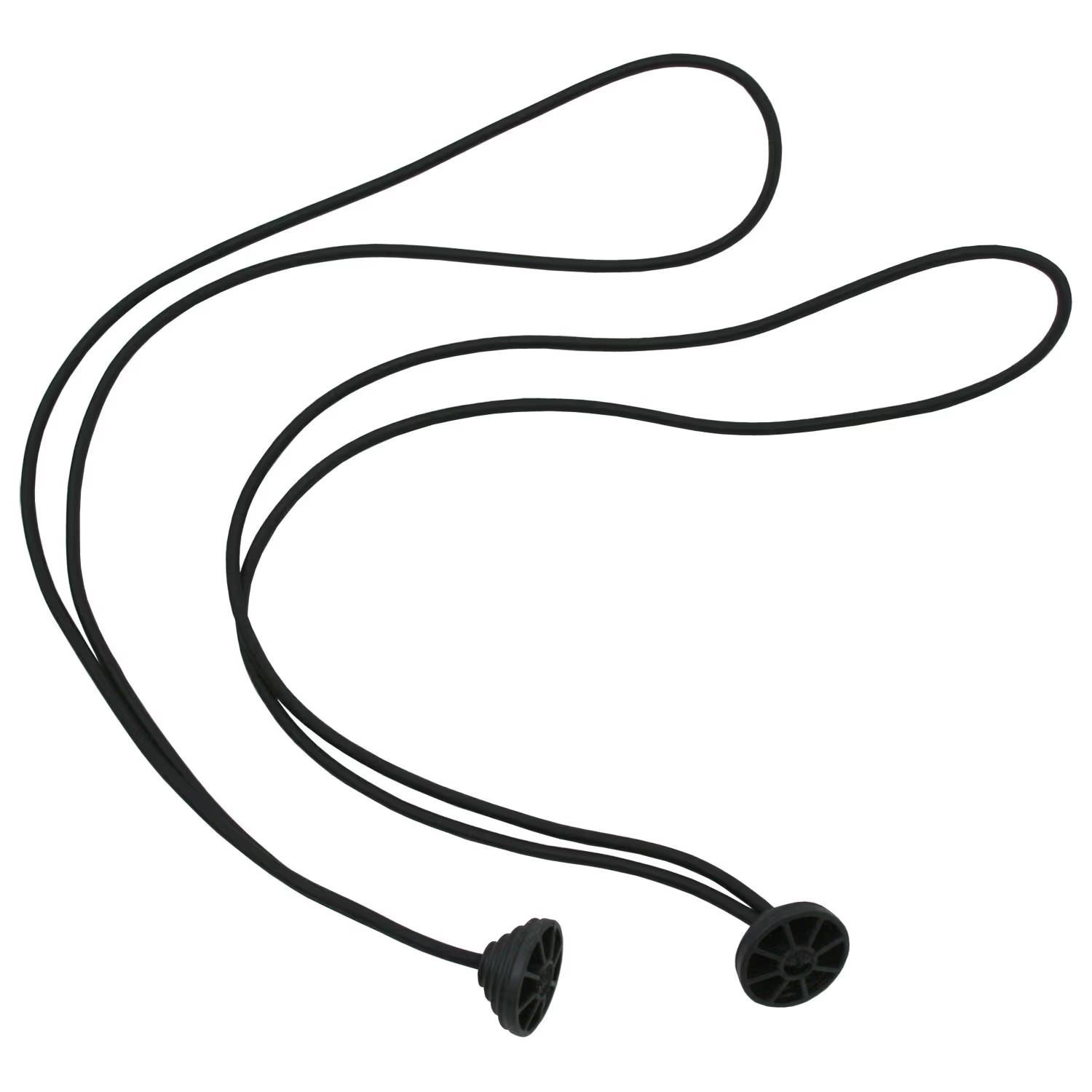 JuCad reservdel - elastiskt band för bagstöd (2 st) för Titanium/Stainless Steel-vagnar, svart