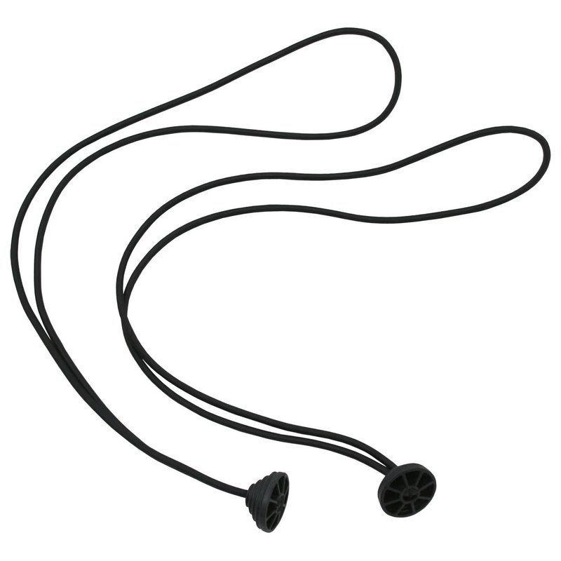 JuCad reservdel - elastiskt band för bagstöd (2 st) för Titanium/Stainless Steel-vagnar, svart