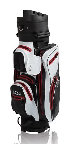 JuCad Manager Dry cart bag, svart/vit/röd