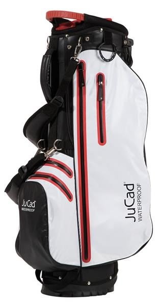JuCad Waterproof 2in1 stand bag, svart/vit/röd