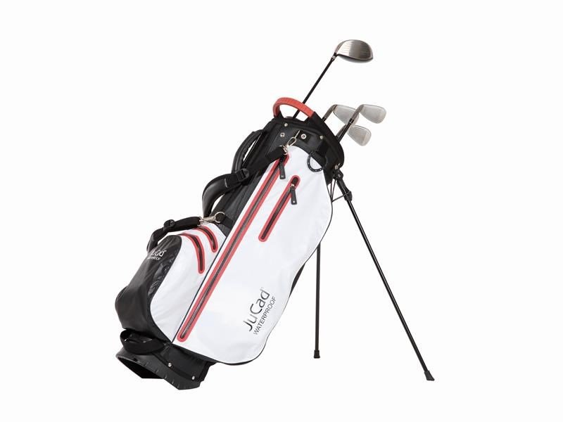 JuCad Waterproof 2in1 stand bag, svart/vit/röd