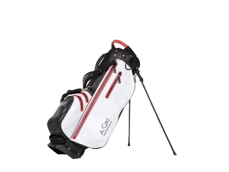 JuCad Waterproof 2in1 stand bag, svart/vit/röd
