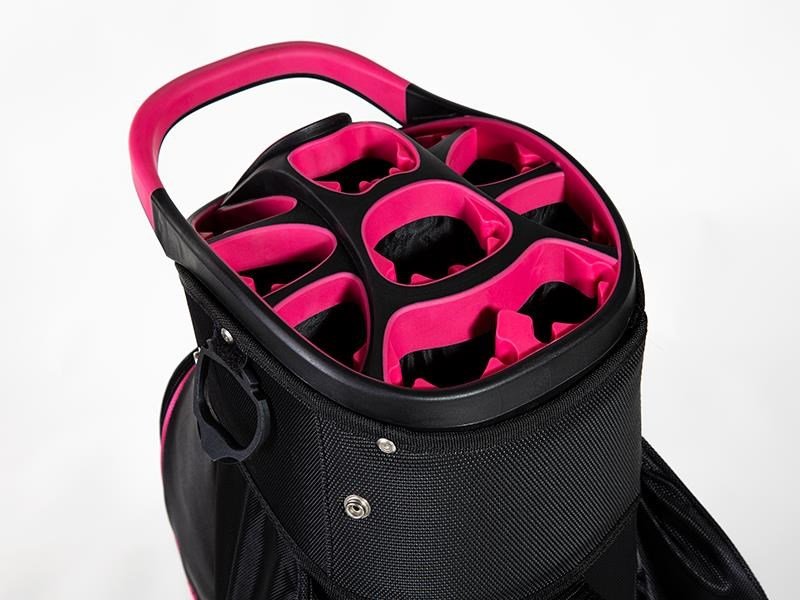 JuCad Sporty cart bag, svart/rosa