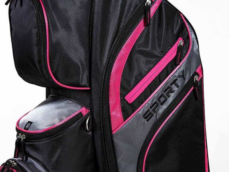 JuCad Sporty cart bag, svart/rosa