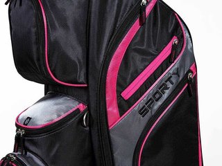 JuCad Sporty cart bag, svart/rosa