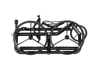 JuCad Carbon Shine manuell trolley med 3 hjul, glänsande svart + bärväska JTT