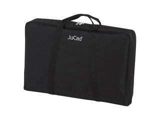 JuCad Carbon Shine manuell trolley med 3 hjul, glänsande svart + bärväska JTT