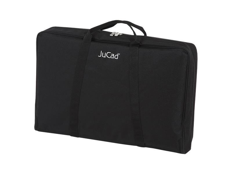 JuCad Carbon Shine manuell trolley med 3 hjul, glänsande svart + bärväska JTT