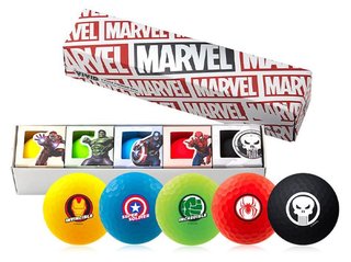 Volvik VIVID MARVEL CHARACTERS golfbollar, mix barev