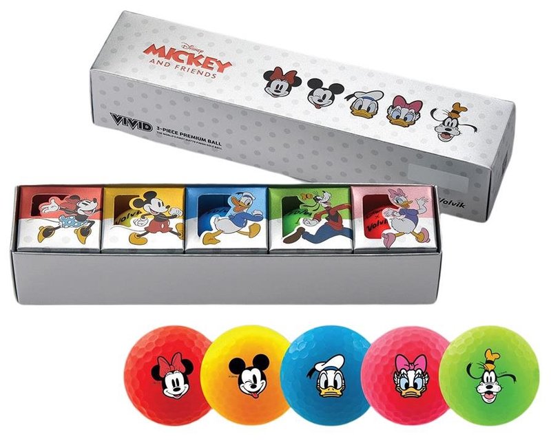 Volvik VIVID DISNEY MICKEY and friends golfbollar, mix barev