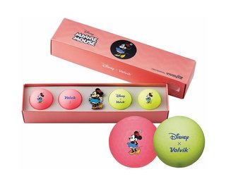 Volvik VIVID Lite DISNEY MINNIE MOUSE golfbollar, mix färger