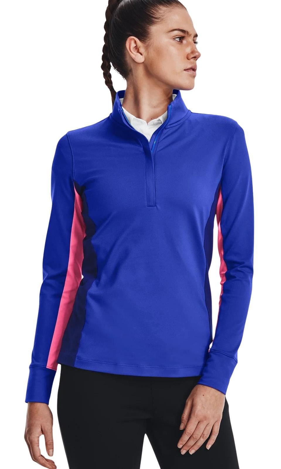 Under Armour Storm Midlayer 1/2 Zip damtröja, versa blue/pink punk