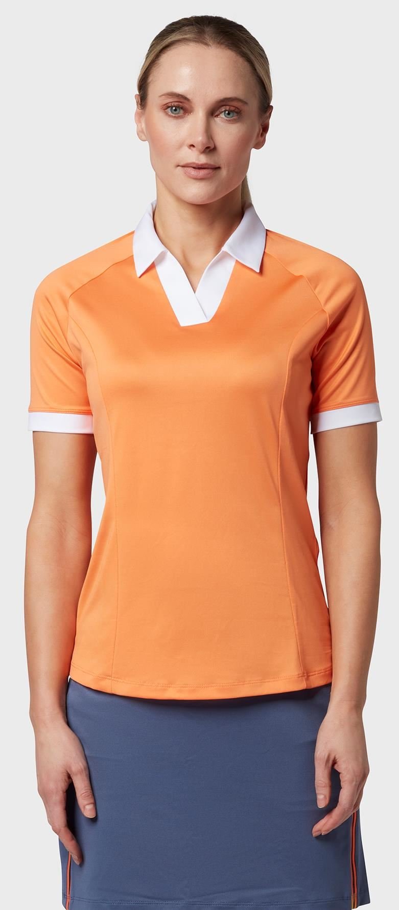 Callaway V-Placket Colorblock dam polo, nectarine