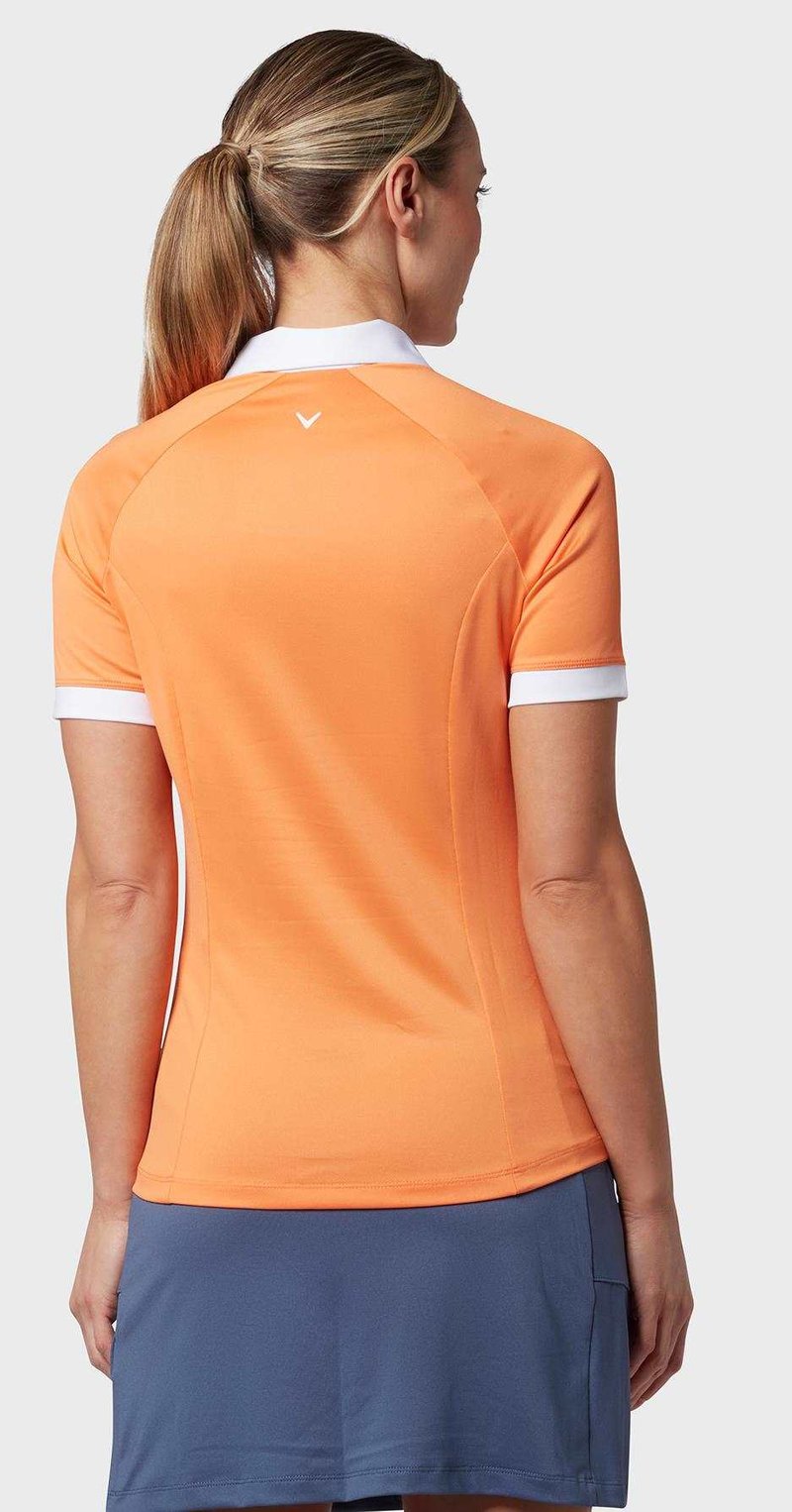 Callaway V-Placket Colorblock dam polo, nectarine
