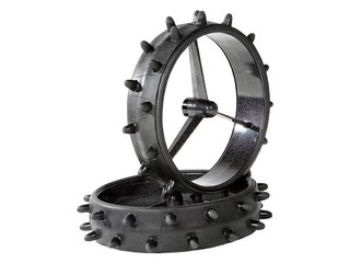 JuCad Winter Sleeves with rubber spikes, svart