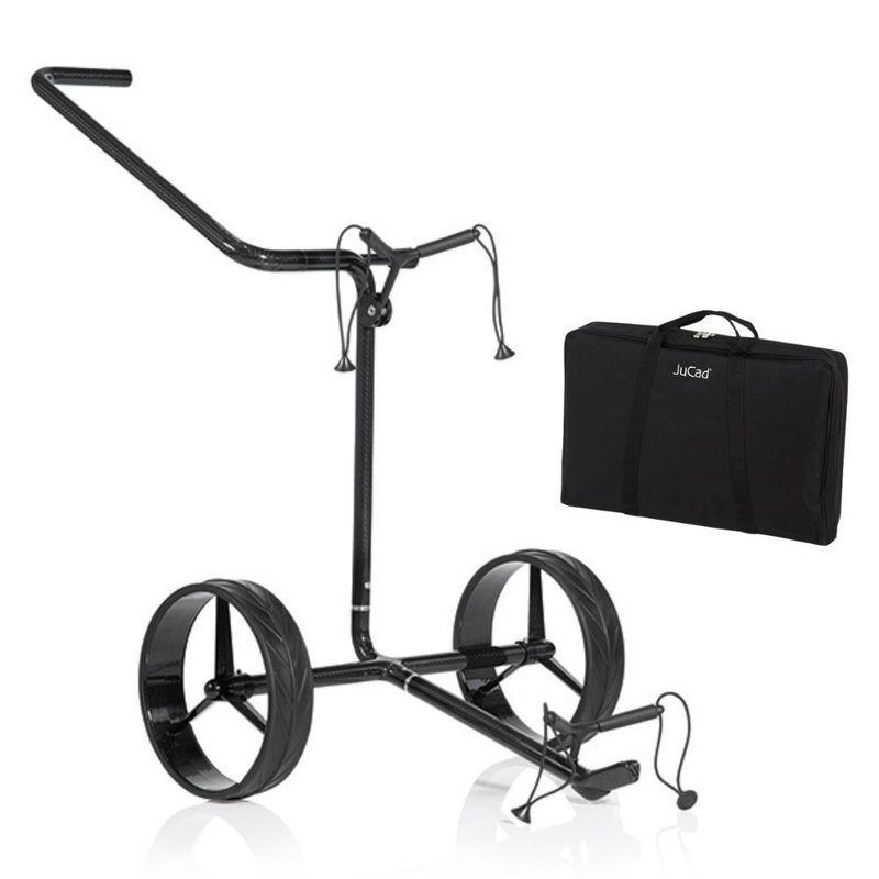JuCad Carbon Shadow 2-hjulig manuell trolley, matt svart + bärväska JTT