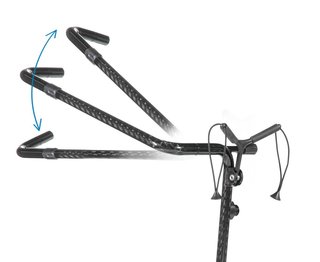 JuCad Carbon Shadow 2-hjulig manuell trolley, matt svart + bärväska JTT