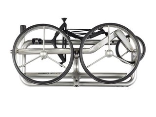 JuCad Carbon manuell vagn, silver/svart + bärväska JTT