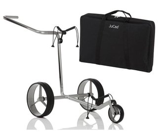 JuCad Carbon manuell vagn, silver/svart + bärväska JTT