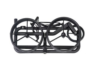 JuCad Carbon Shadow 3-hjulig manuell vagn, matt svart + bärväska JTT