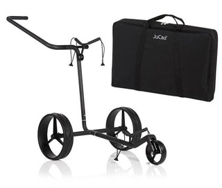 JuCad Carbon Shadow 3-hjulig manuell vagn, matt svart + bärväska JTT