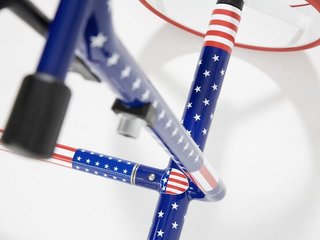 JuCad Carbon USA manuell vagn + bärbag JTT, blå/röd