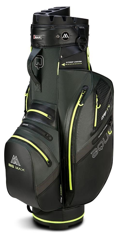 Big Max AQUA Silencio 4 Organizer cart bag, forest green/black/lime