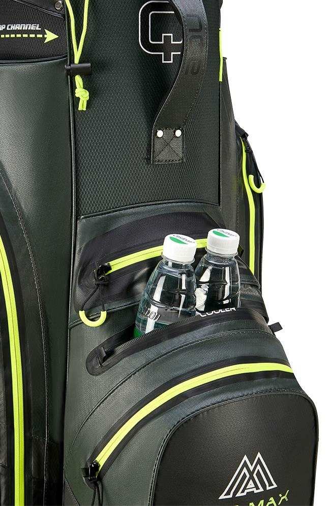 Big Max AQUA Silencio 4 Organizer cart bag, forest green/black/lime