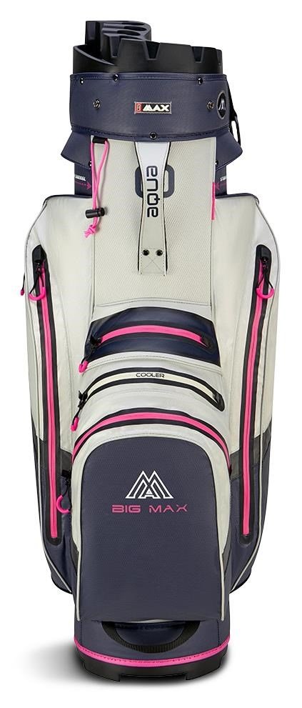 Big Max AQUA Silencio 4 Organizer cart bag, steel blue/off white/fuchsia